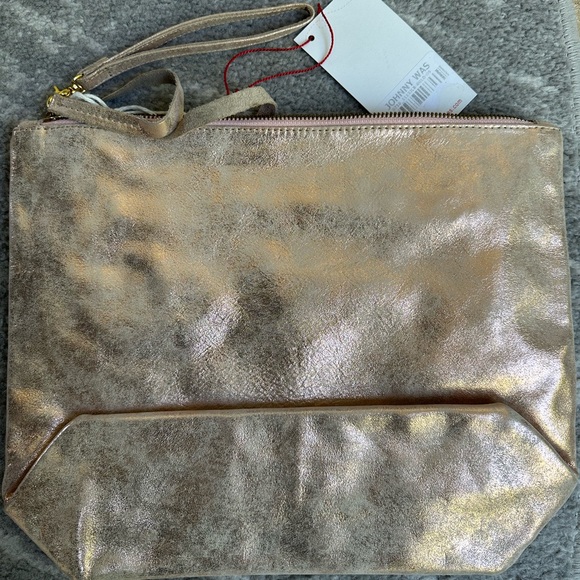 Johnny Was Metallic Leather Clutch - Picture 4 of 4